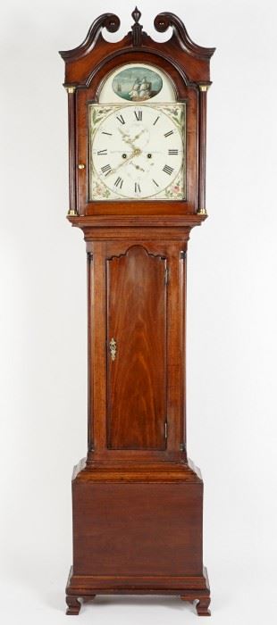 Scottish Mathewson Mahogany Tall Case Clock