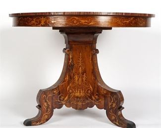 Italian Inlaid Rosewood Center Table