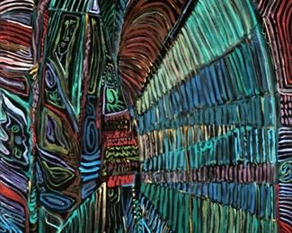 Large Irving Amen Abstract Painting