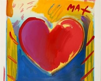 1993 Peter Max Valentine 15 Mixed Media