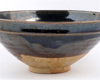 Chinese Cizhou Type Blue Brown Bowl