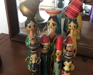 Wooden Egyptian Dolls