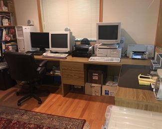 Office furniture, supplies, computers & books