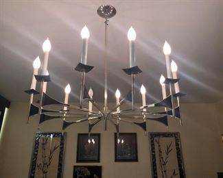 MCM chrome chandelier 