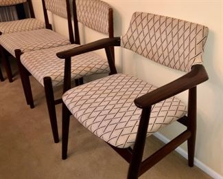 Two armchairs & six side chairs 