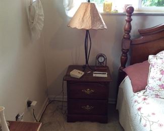 NIGHTSTAND AND INTERESTING LAMP