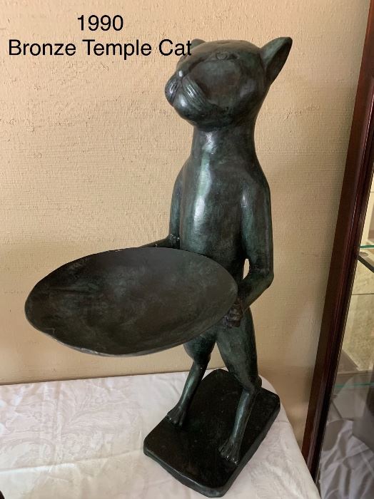 Bronze Temple Cat 