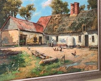 Large stunning oil on canvas signed P.A. Gross