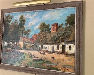 Large stunning oil on canvas signed P.A. Gross