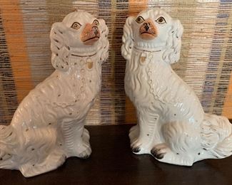 Pair of Staffordshire dog figurines 