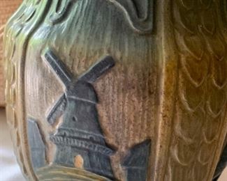 Danish urn with cover. Den Sonderjydske Vase made by Ove Jorgensen. The words say, “Don’t give up, One morning the sun will raise to freedom!”