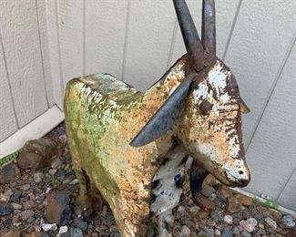 Metal decorative goat 