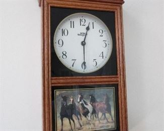 Wall Clock with horses