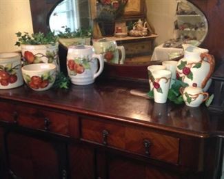 Antique mirrored buffet/server