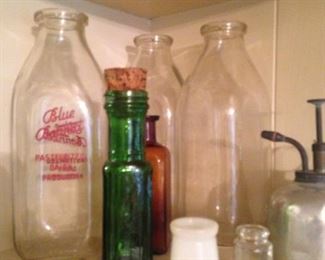 Vintage milk bottles