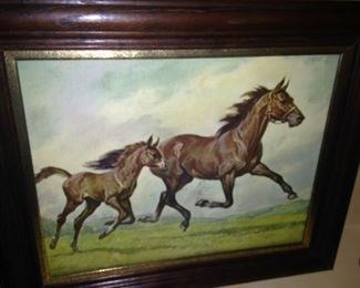 Framed horse art