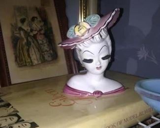 Vintage Lady head vase