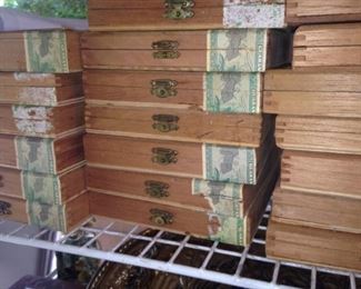 Wooden cigar boxes