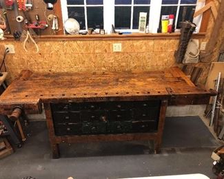  Antique workbench or a beautiful kitchen island 