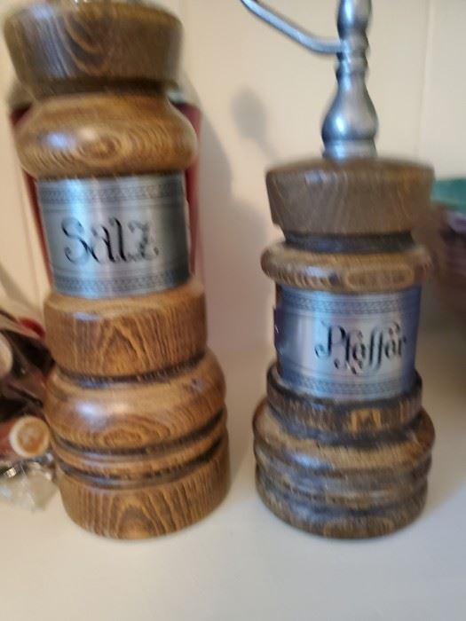 German Salt and Pepper Grinders.  They just spell it differently