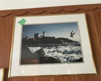 Framed lighthouse photography 