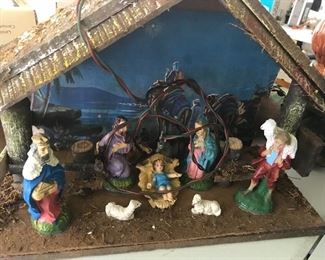 Vintage nativity set