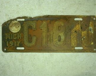 1917 Michigan plate