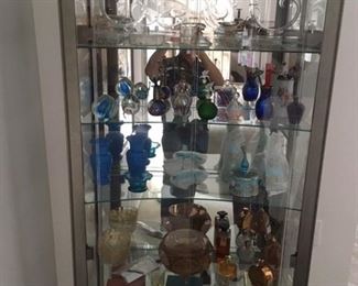 Modern Display Cabinet w/ Partial Perfume collection