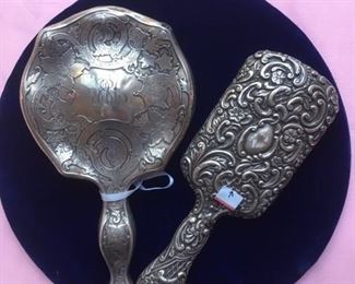 Antique Sterling Hand Mirrors. American & British Sterling