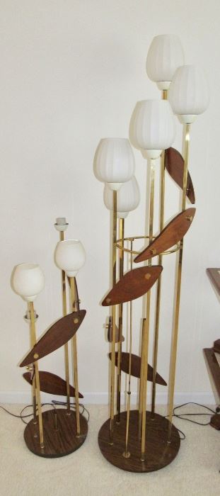 MID-CENTURY MODERN PEDAL FLOOR LAMPS