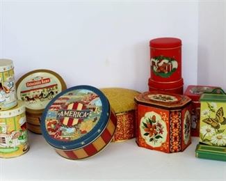 10 Vintage Tin Cannisters