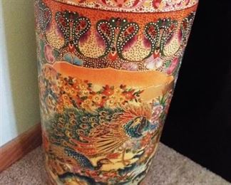 Large oriental vase or umbrella stand