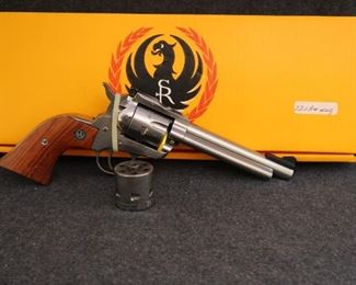 Ruger New Model Single Six, Stainless, 6.5" BBL, .22 Cal. Convertible                                                                                                                 Excellent Condition In Original Box!