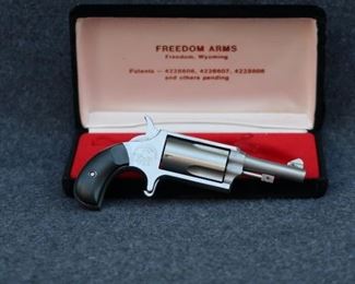 Freedom Arms Mini Revolver, Stainless Steel, 1-3/4" BBL, In Original Box, .22LR                                                                    Condition Is Excellent In Original Box.