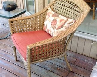 1 of 2 Wicker Patio Chairs