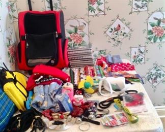 A few of the many pet supplies