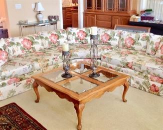 Sectional Sofa & Square Cocktail Table