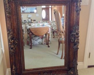 Large Framed Mirror, and in it's reflection the Hammary Dropleaf Table