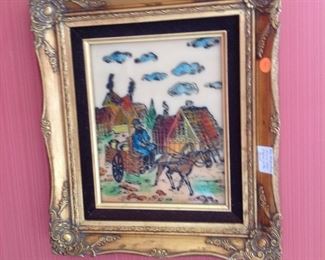 Hand-Colored Etching-'Fiddler on the Roof'