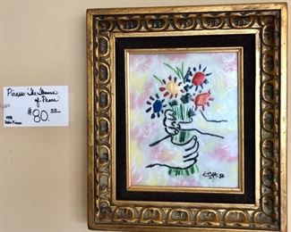 Picasso-'The Flowers of Peace' on Tile