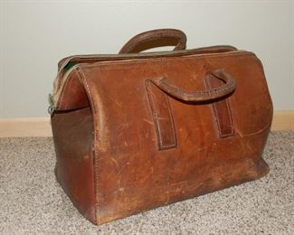 vintage hand-made leather tool bag