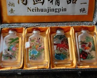 Hand painted Japanese perfume bottles
