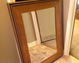 Large , framed mirror