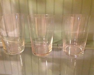 Three Crystal glasses