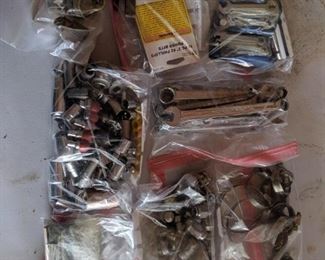 Lots of misc, wrenches, drill bits, lug nuts