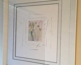 Peter Max signed etching. 