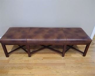 Thomasville leather bench 