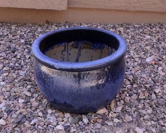 Blue pottery for sale.