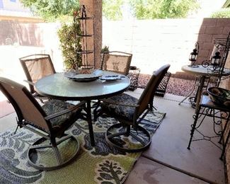 More outdoor furniture. Swivel chairs.