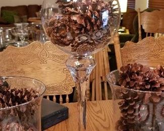 All kinds of large glass vessels.